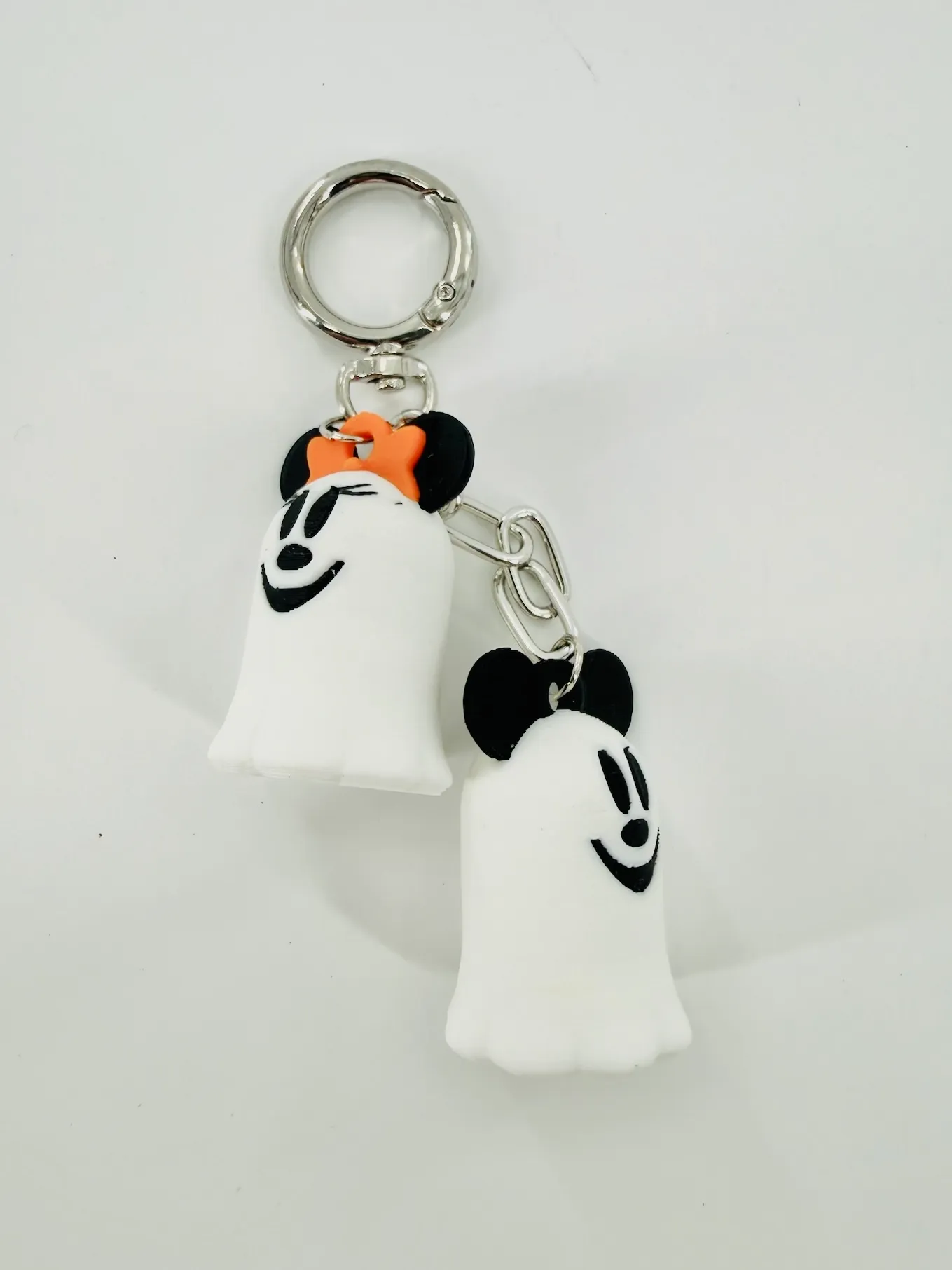 Mickey & Minnie Ghost Bag Charm - Made by Magic Designs