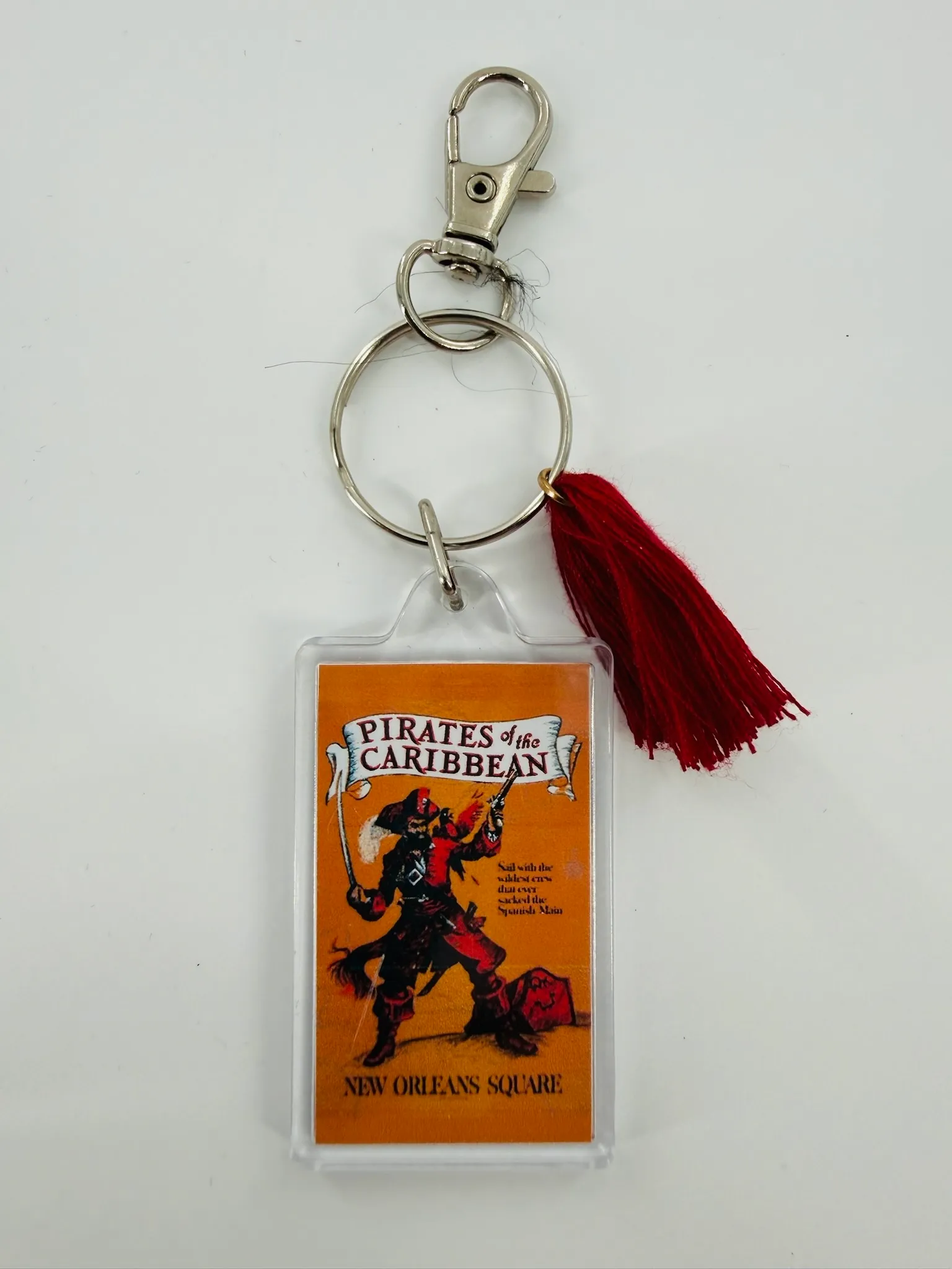 Pirates of the Caribbean Disneyland Attraction Poster Keychain