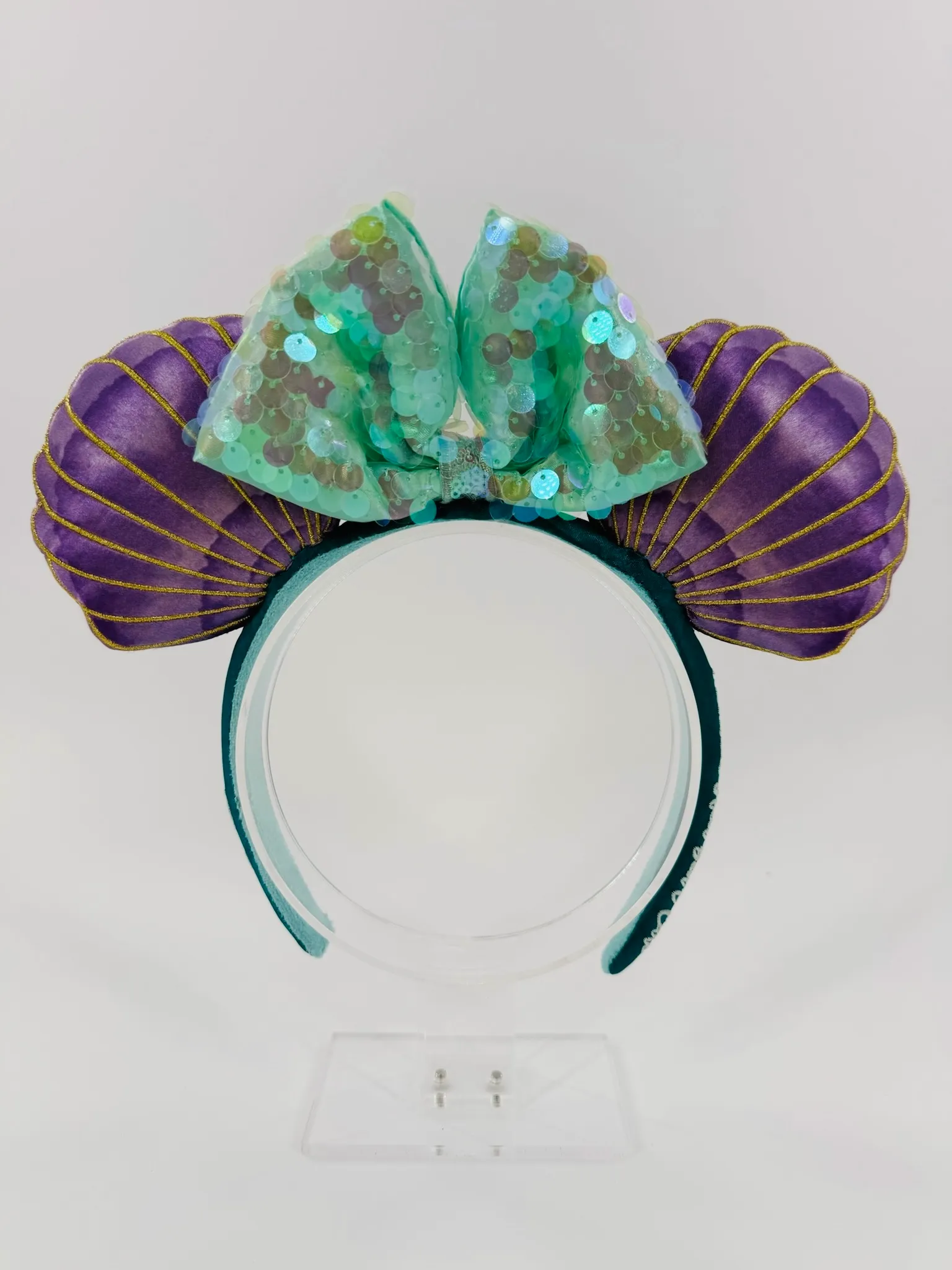 Disney Parks Little Mermaid Hair Dont Care Purple Ariel Minnie Ears Headband