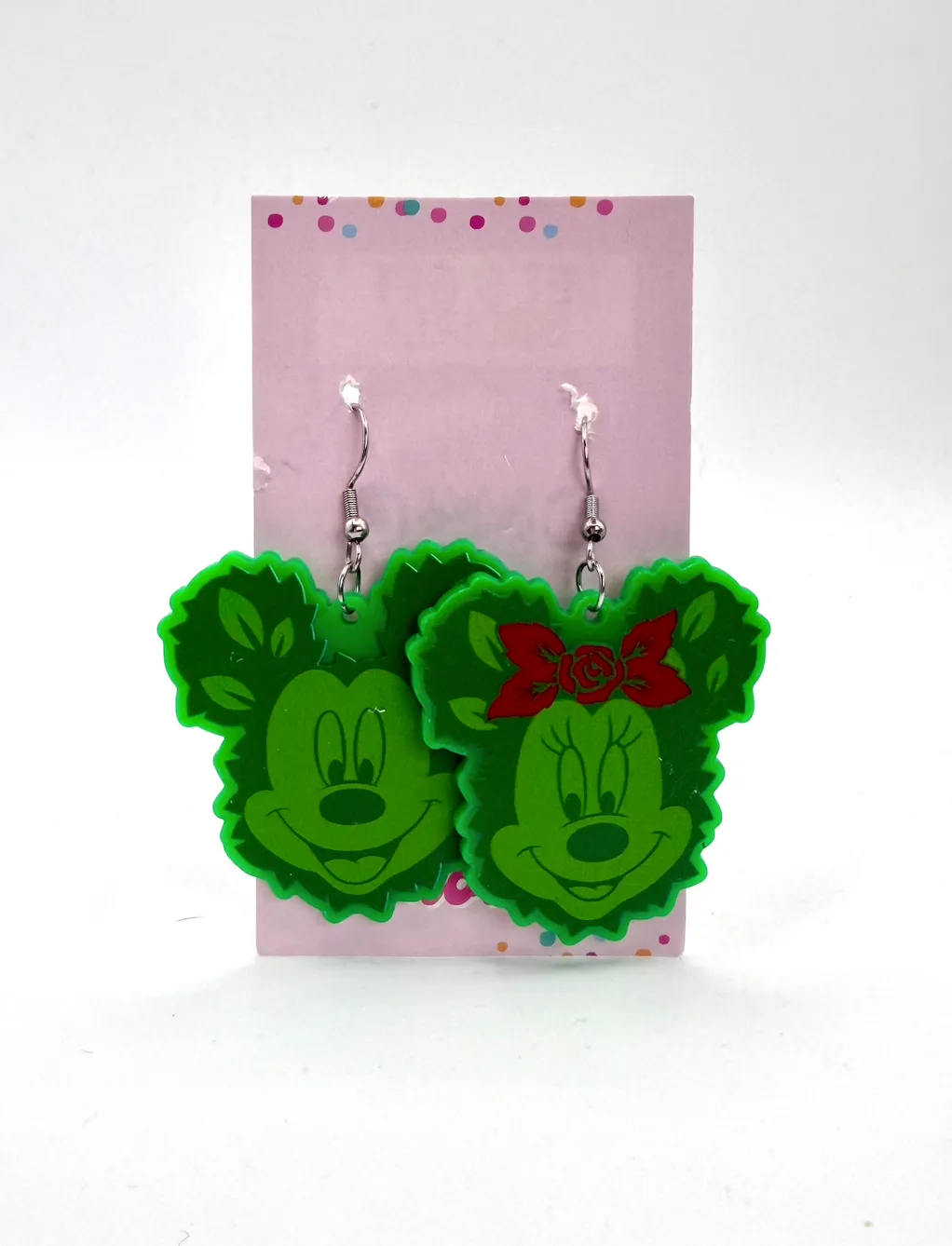 Mickey & Minnie Topiary Dangle Earrings - Mommin with the Mouse