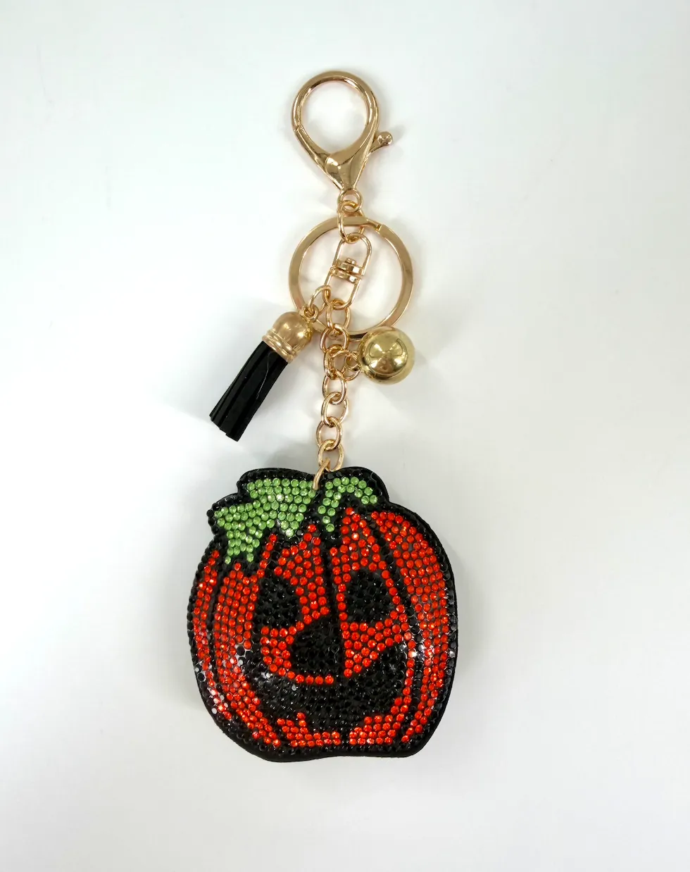 Jack-o-Lantern Bling Bag Charm