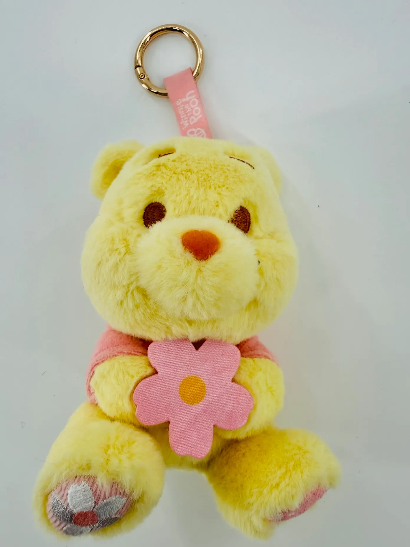 Winnie the Pooh Pink Flower Plush Key Chain - Cosbi