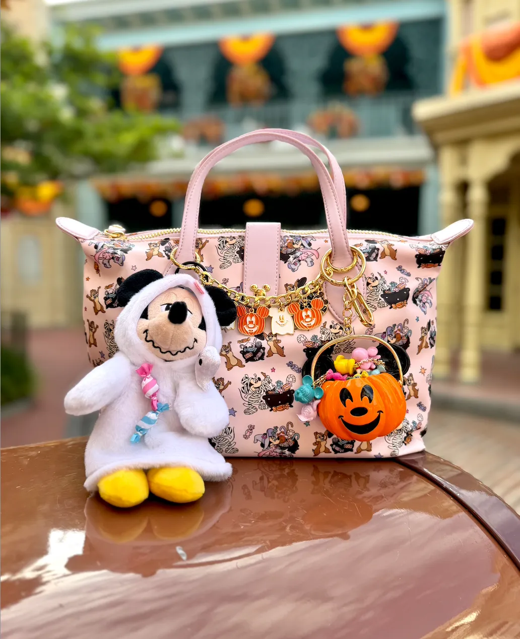 Mickey Mouse Candy Ghost Plush Bag Charm