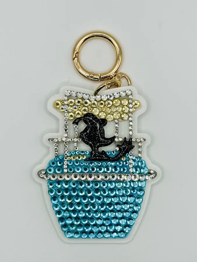 Donald Skyliner Crystal Bag Charm - Aden & Louise