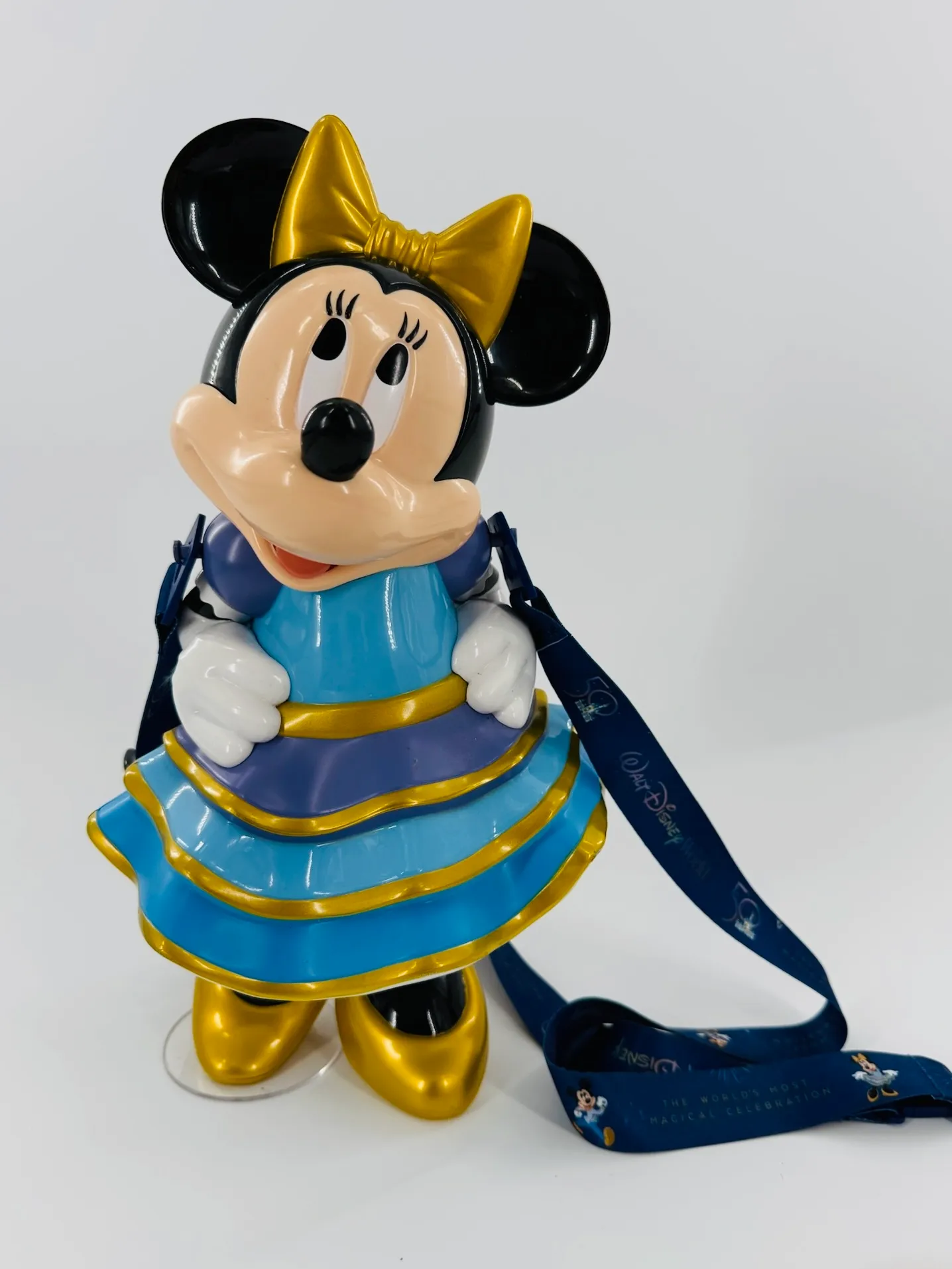 Walt Disney World 50th Anniversary Celebration Sipper Cup Lanyard Minnie Mouse