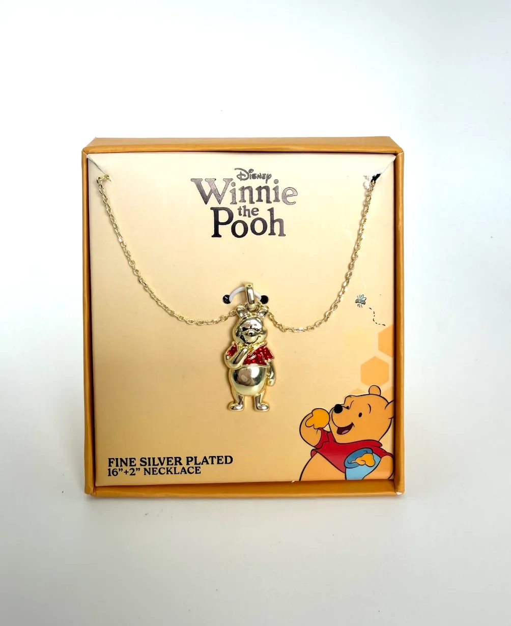 Winnie the Pooh Silver Plated Pendant Necklace