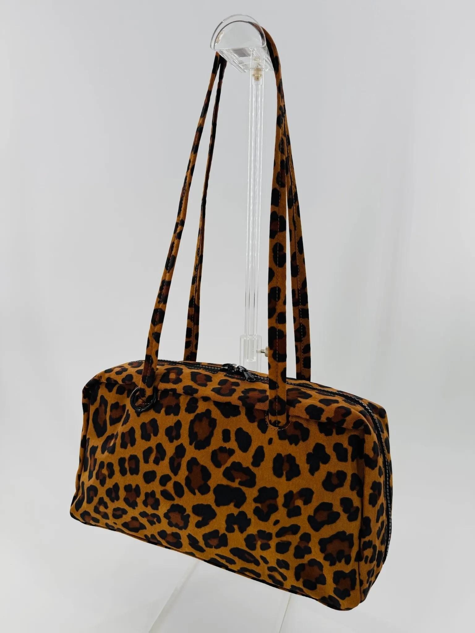 Baggu Leopard Nylon Bowler Bag