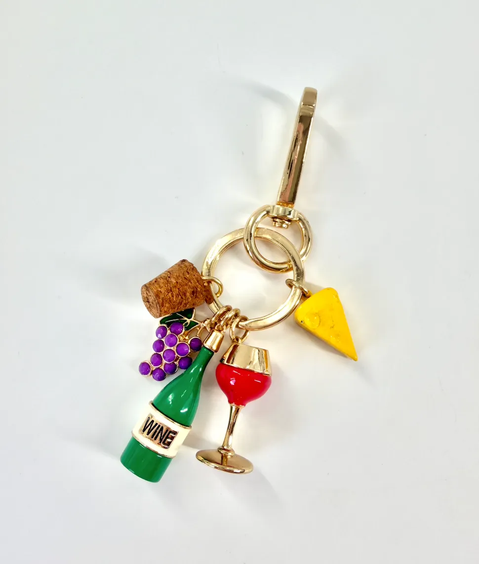 Wine & Cheese Bag Charm - True to Form 