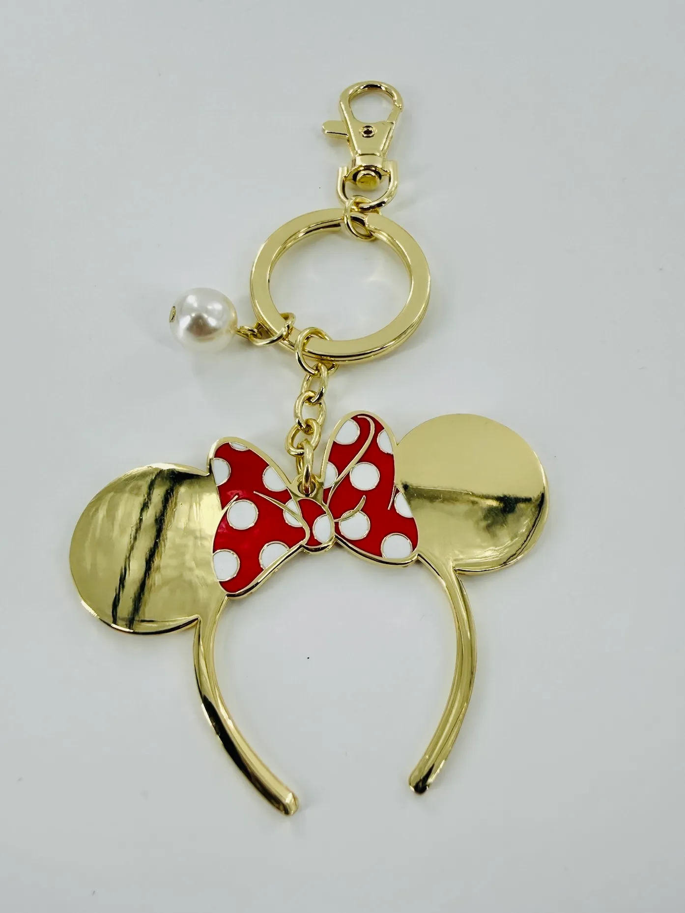 Disney Parks Gold Minnie Ears Bag Charm