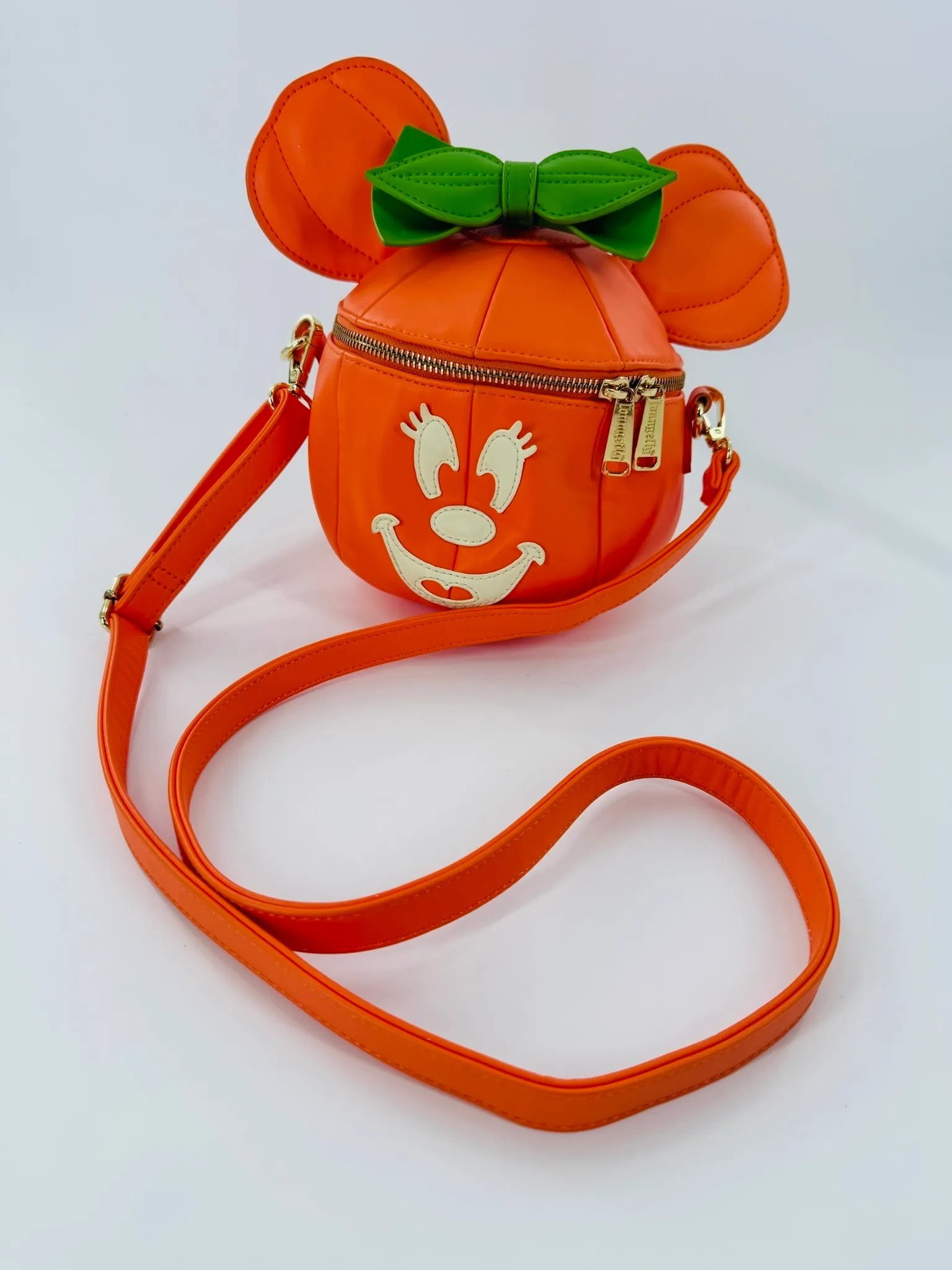 Loungefly Minnie Mouse Glow in the Dark Pumpkin Crossbody Bag