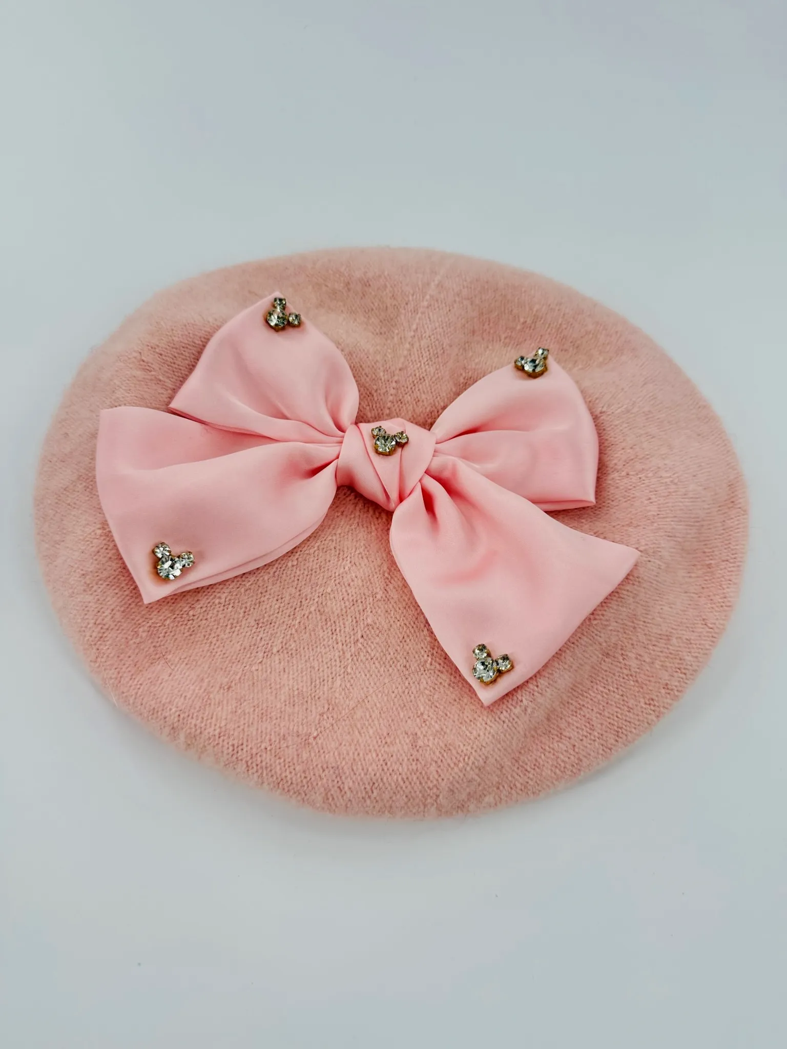 Favorite Mouse Beret with Bling & Pink Bow - 1953 Designs