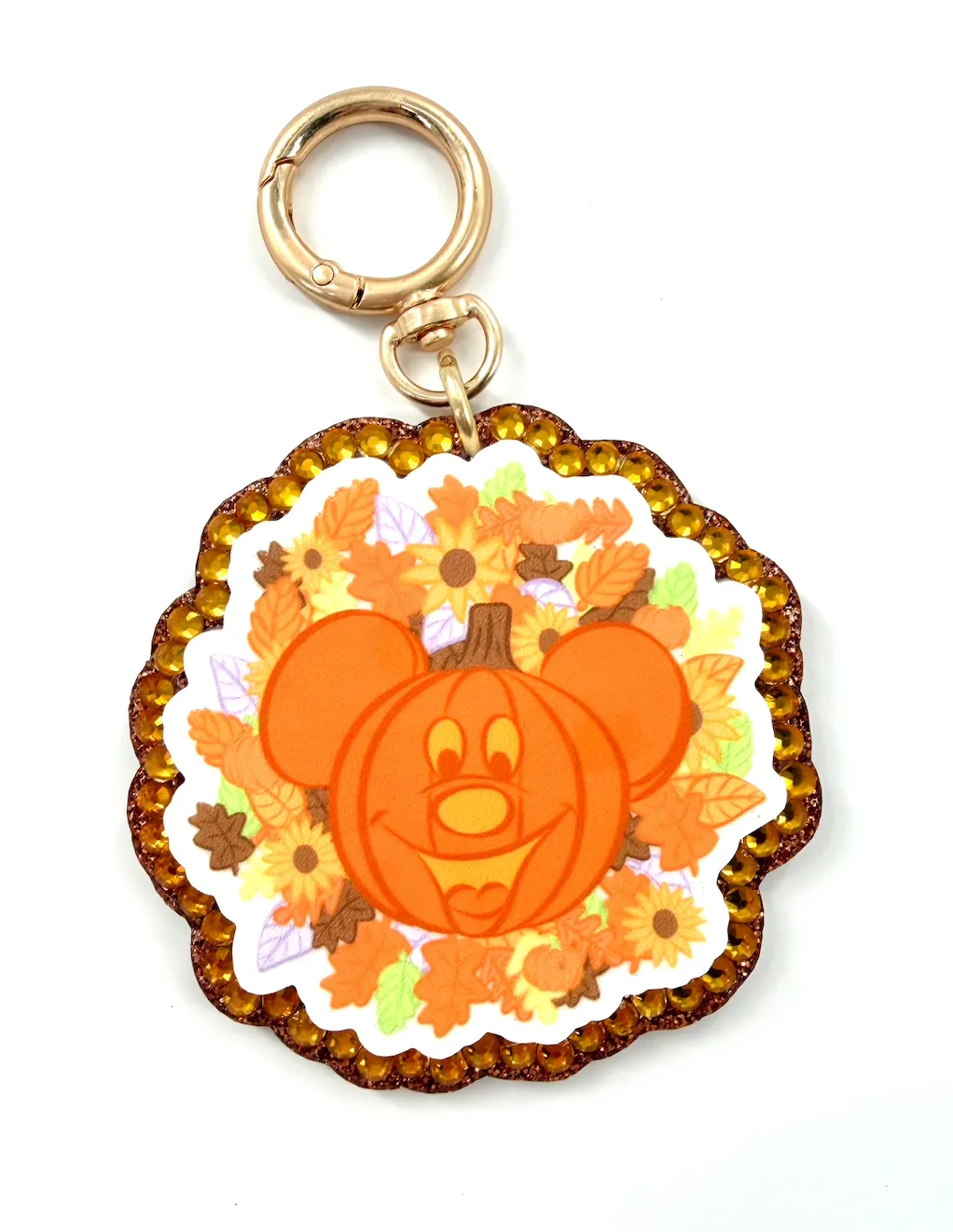 Mickey Pumpkin Wreath Bag Charm - Hidden Mickey Treasures