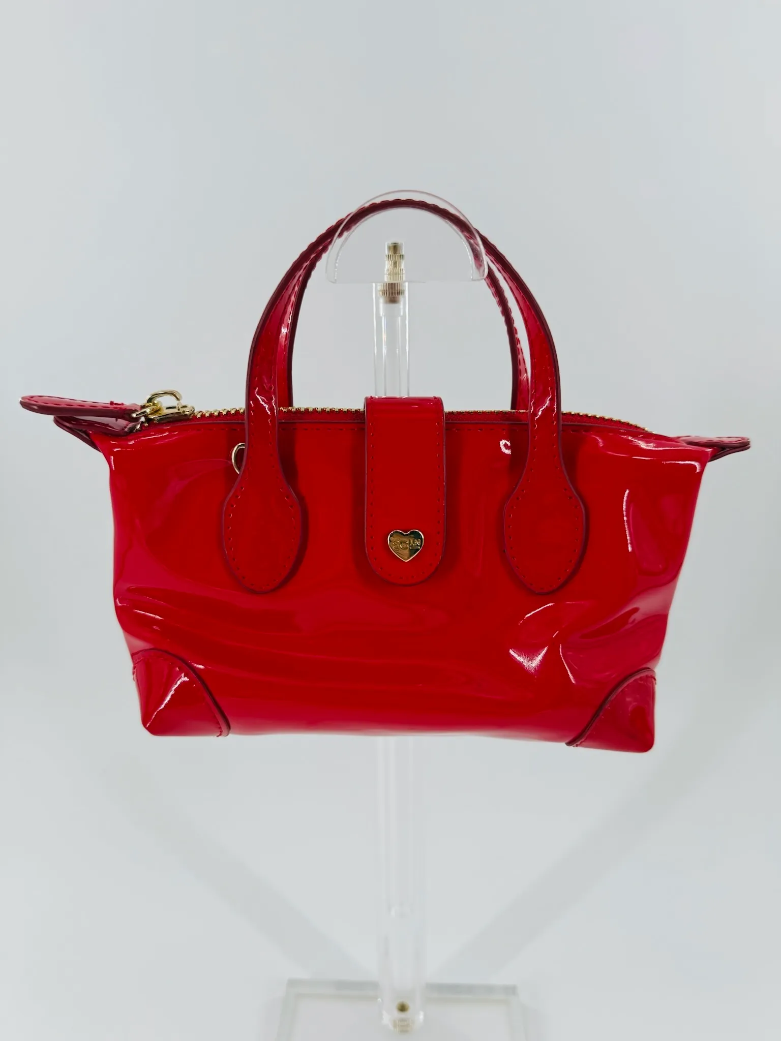 Stoney Clover Lane Pouchette Crossbody Bag - Red Leather Patent