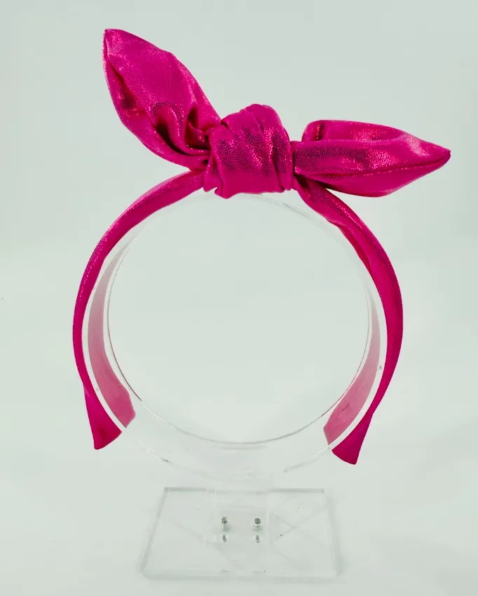 Hot Pink Shimmer Knotband - 1953 Designs 