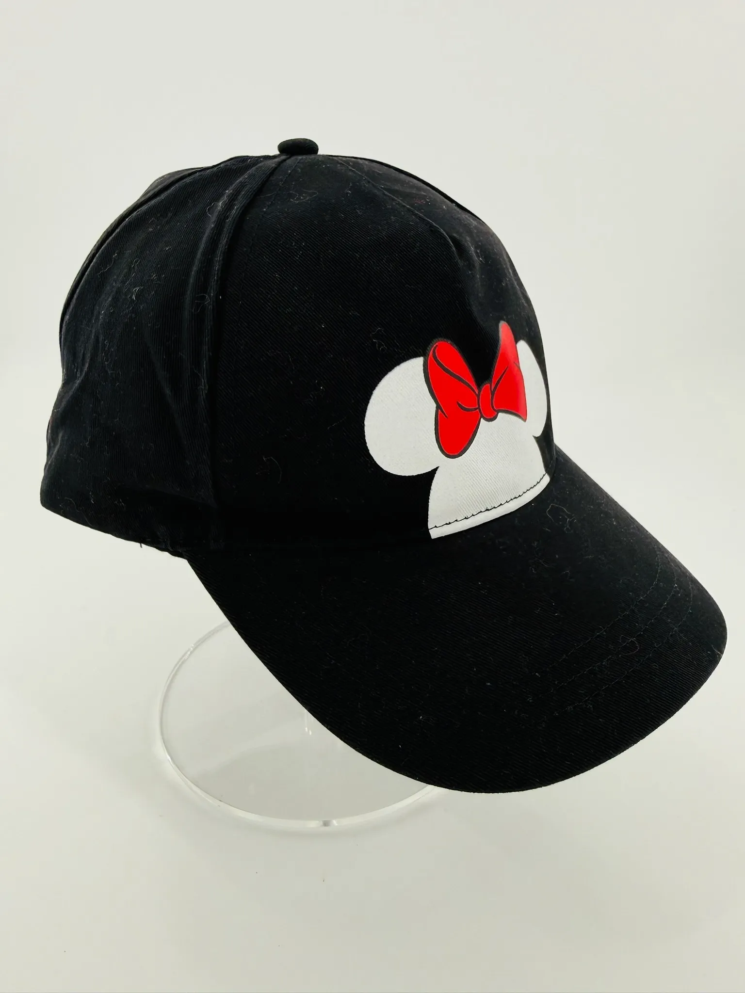 Disney Black Cap with Red Minnie Mouse Design - Women Baseball Hat