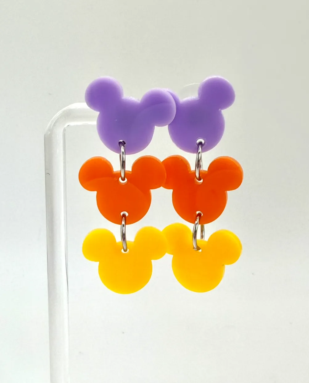 Figment Mickey Earrings, Acrylic Dangle - Mommin with the Mouse