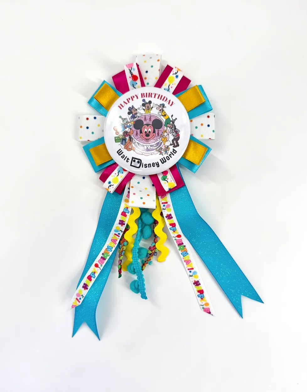 Birthday Ribbon Button, Walt Disney World - Magically Fitted