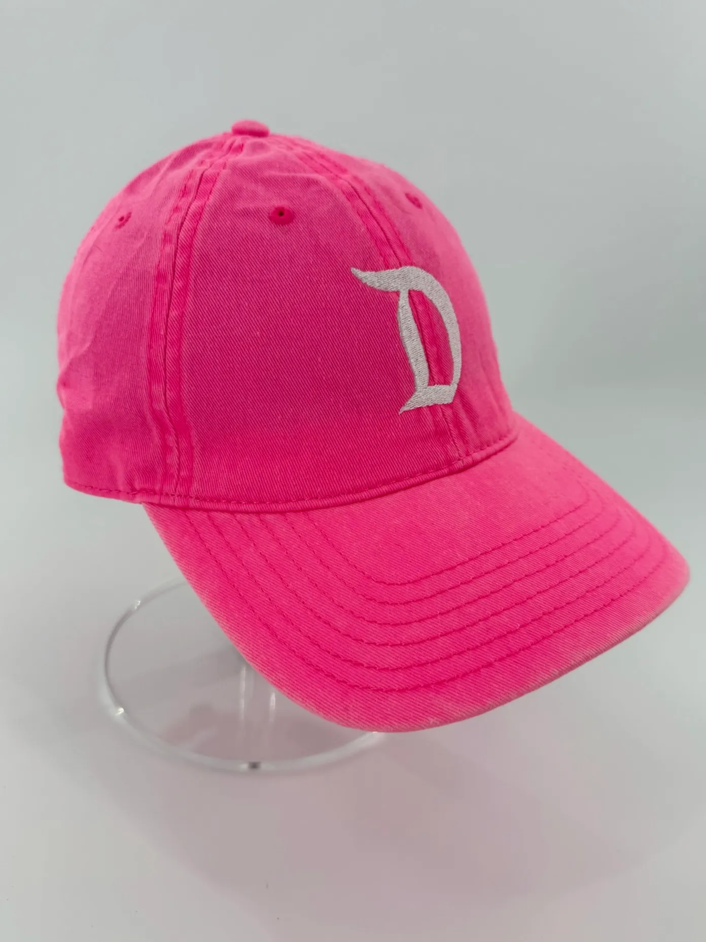 Disneyland Resort Traditional Letter D Inspired Trucker Hat Cap - Neon Pink