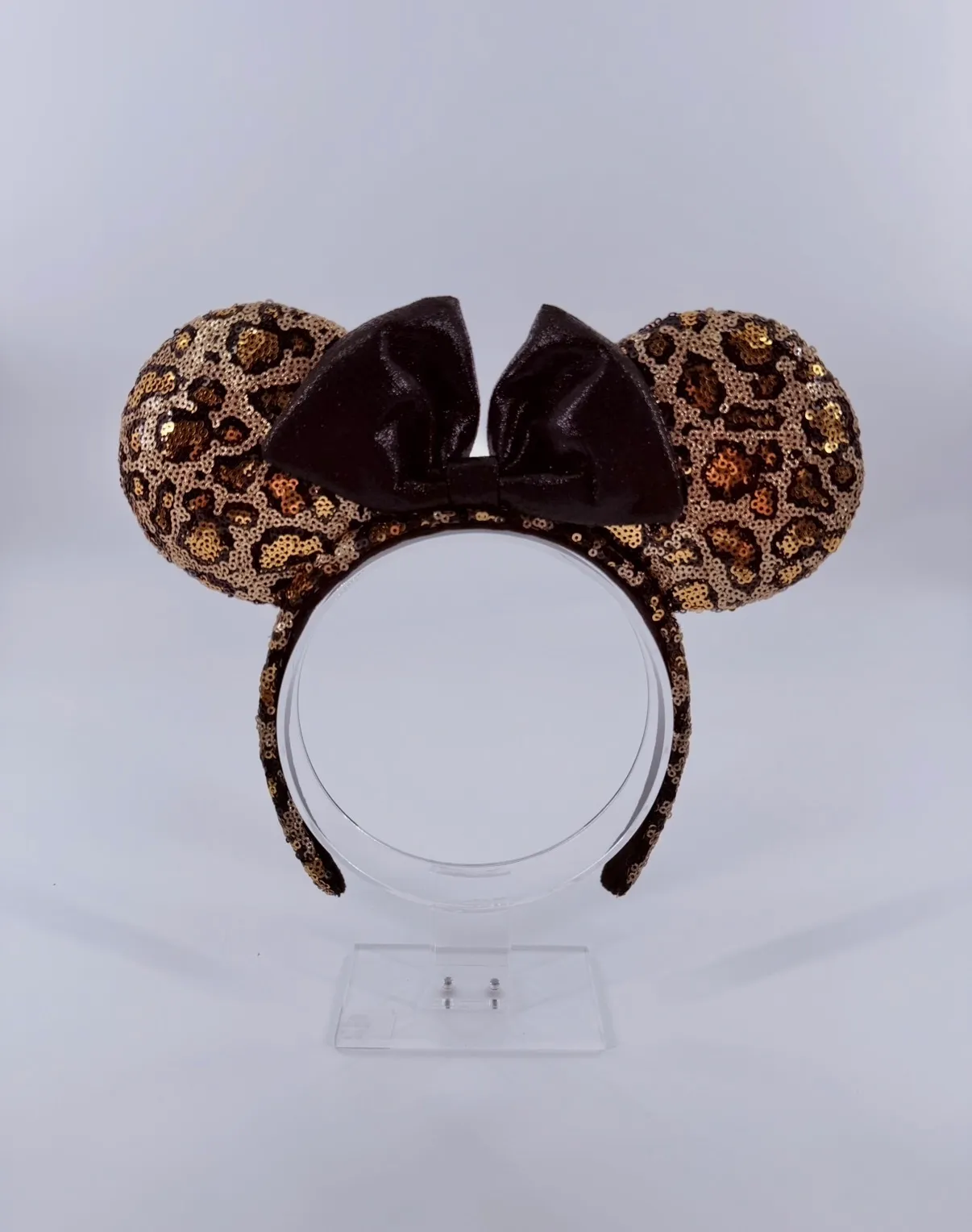 Leopard Print Minnie Ears Headband