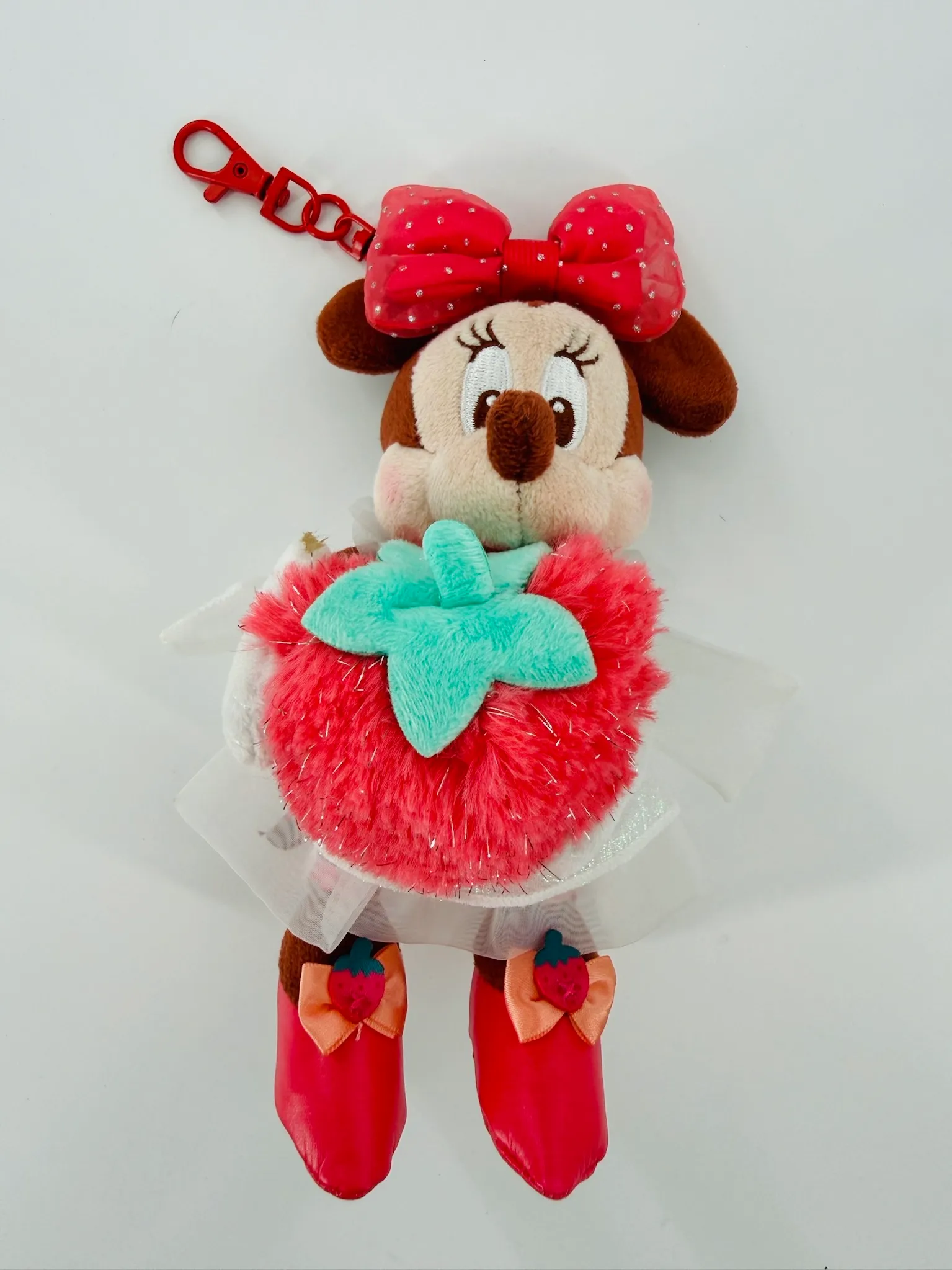 Tokyo Disneyland Minnie Strawberry Plush - Keychain