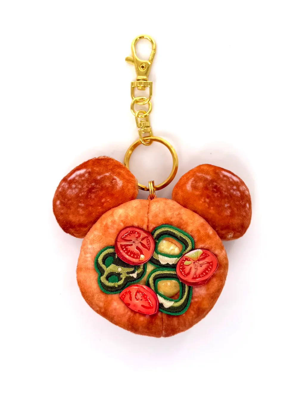 Mickey Mouse Pizza Bread Plush Bag Charm
