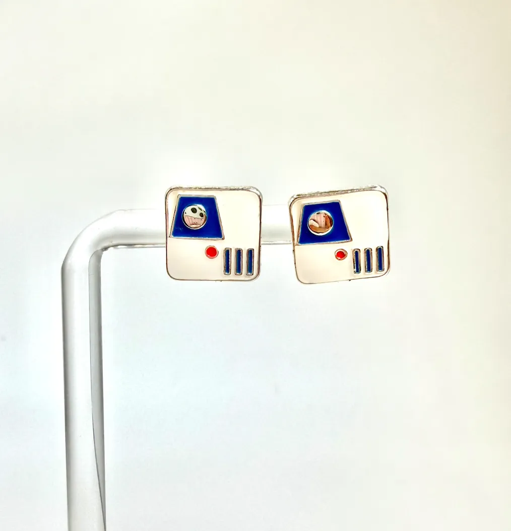 Star Wars R2-D2 Abstract Enamel Stud Earrings