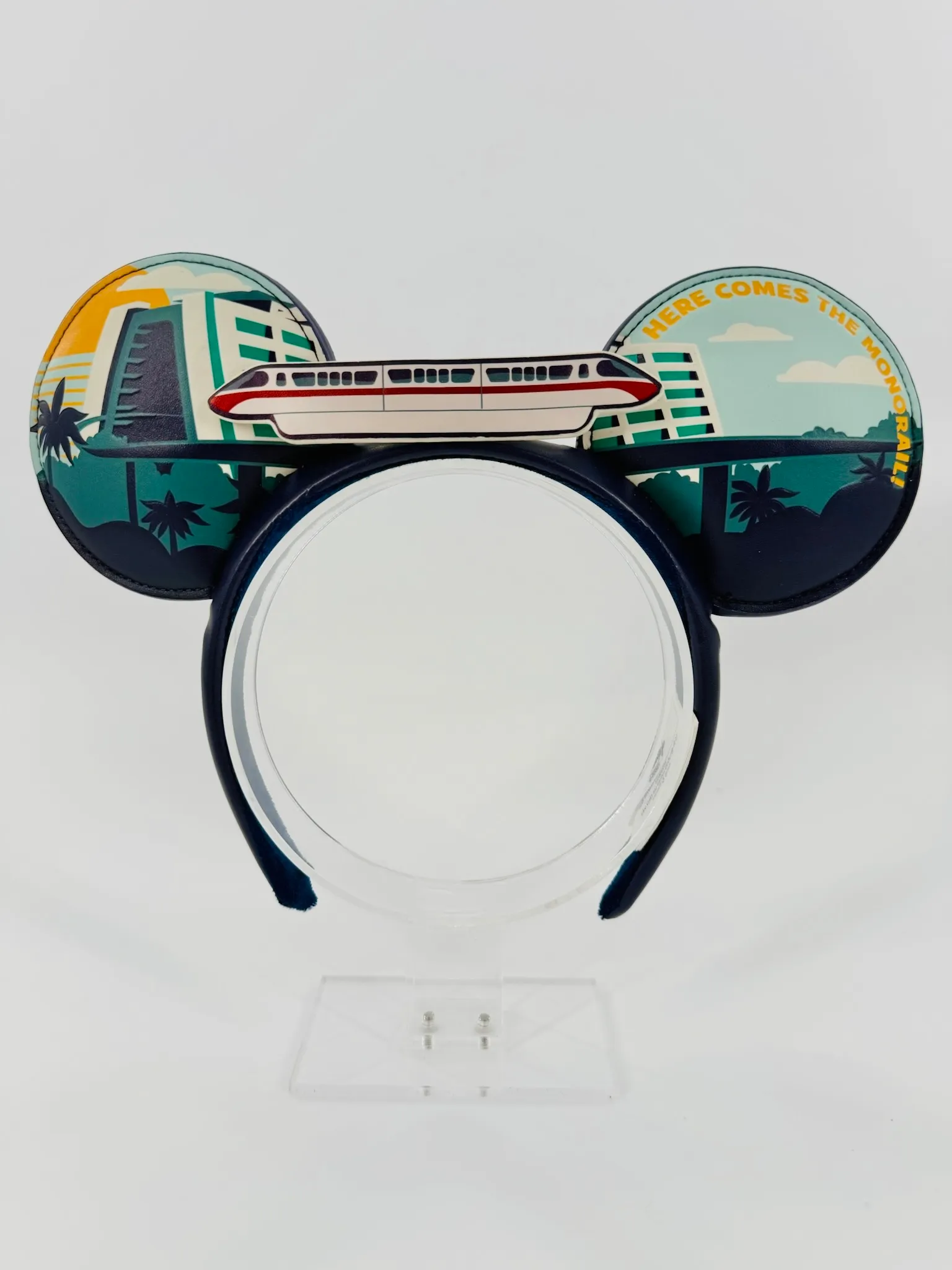 Disney Parks 2025 Contemporary Monorail Mickey And Minnie Mouse Ear Headband