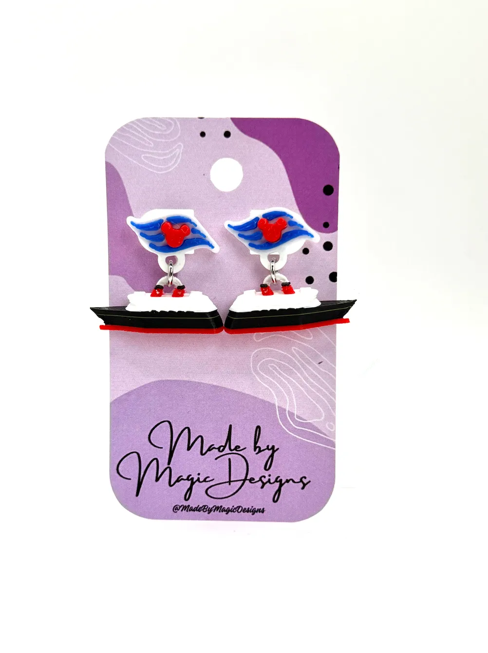 Disney Cruise Line Dangle Earrings - Made by Magic Designs