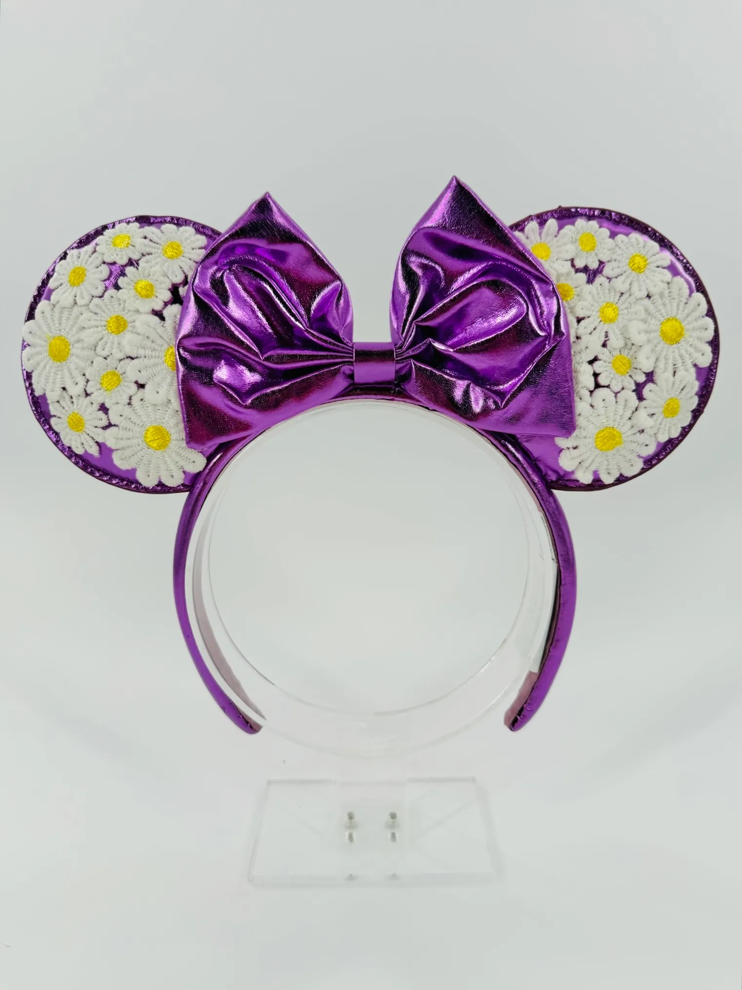Disney Parks Minnie Mouse BaubleBar Purple Daisy Ears Adult Headband 