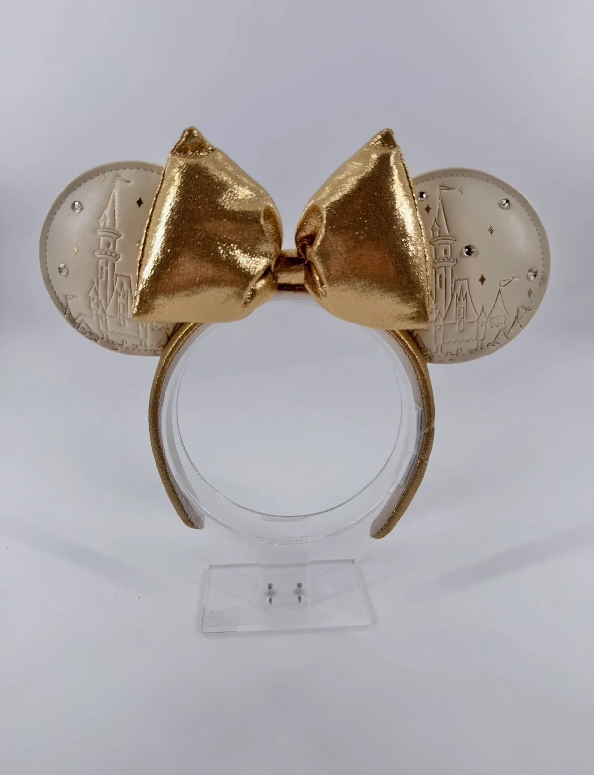 Minnie Mouse Cinderella Castle Cream & Gold Ear Headband – Walt Disney World
