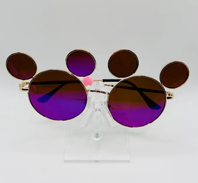 Purple Reflective Mickey Sunglasses - Mommin with the Mouse