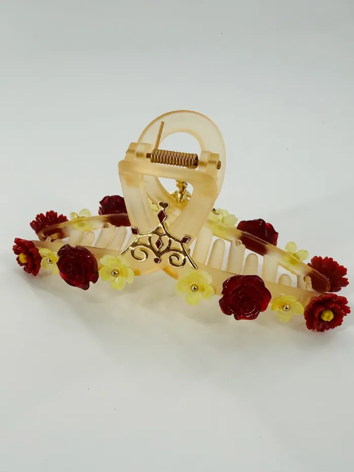 Belle Floral Claw Clip