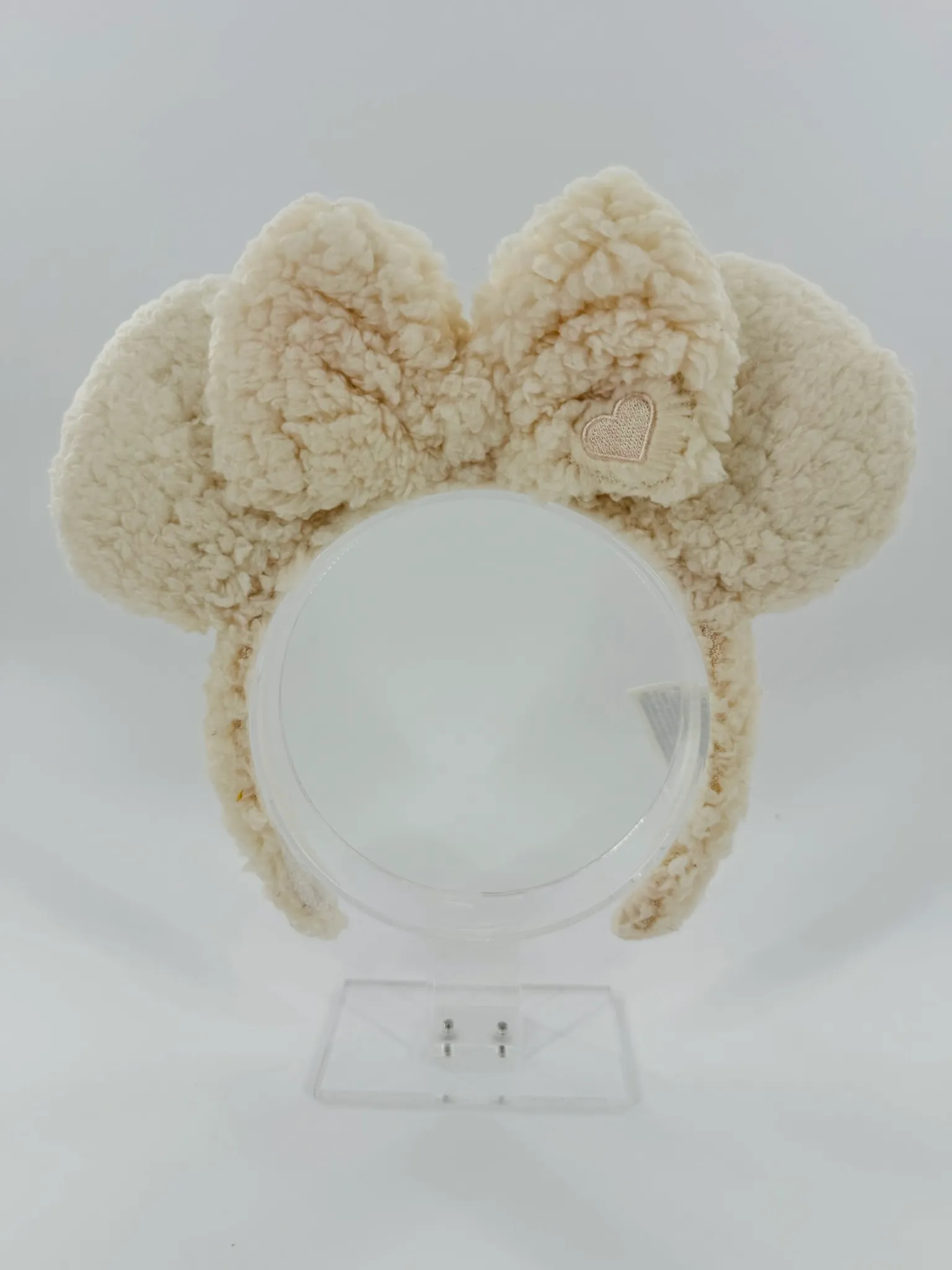 Disney Parks White Sherpa Minnie Mouse Ears Headband