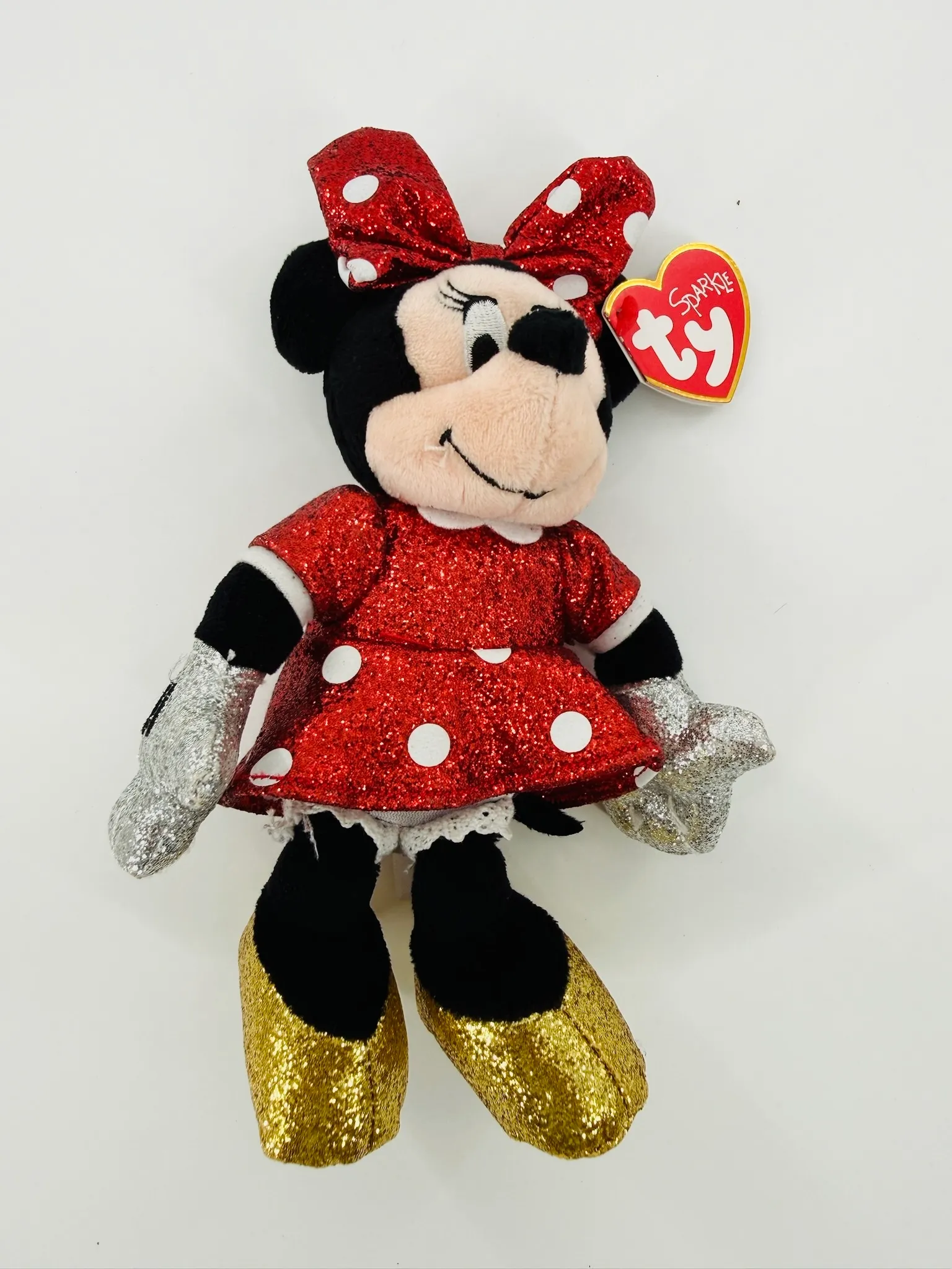 TY Sparkle Minnie Mouse Keychain
