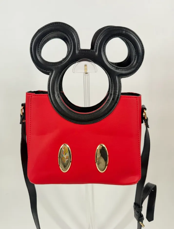 Mickey Mouse Silhouette Handle Crossbody Bag