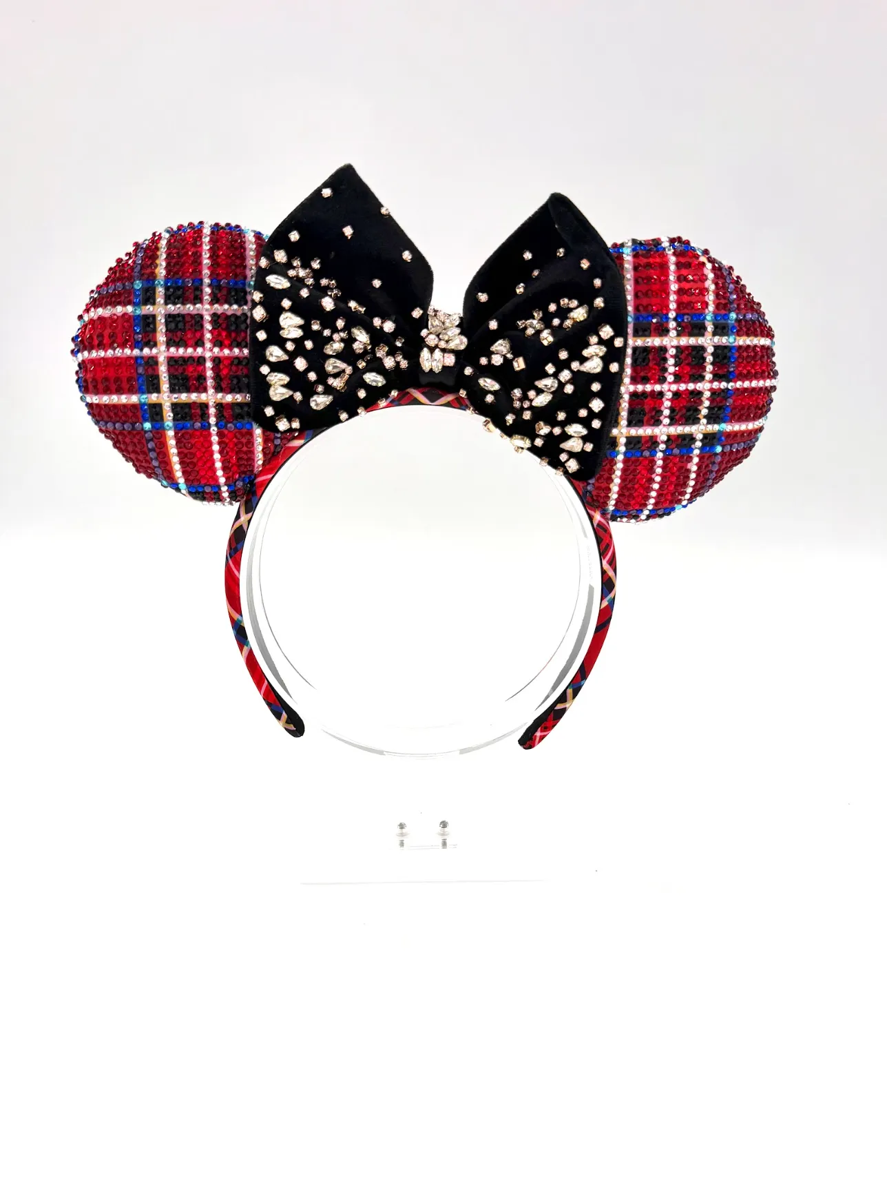 Minnie Mouse Christmas Plaid Ears Headband - BaubleBar