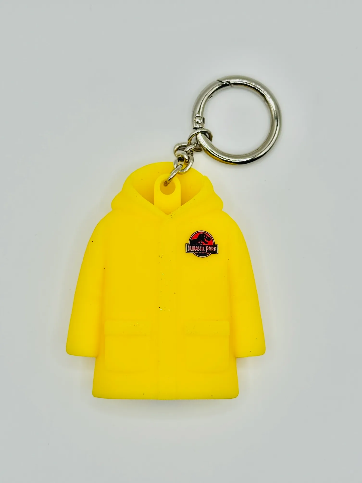 Jurassic Park Yellow Rain Jacket Bag Chain