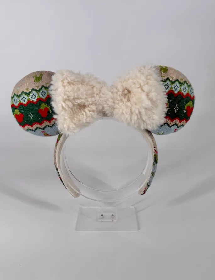 Holiday Knitted Sweater Ears Headband