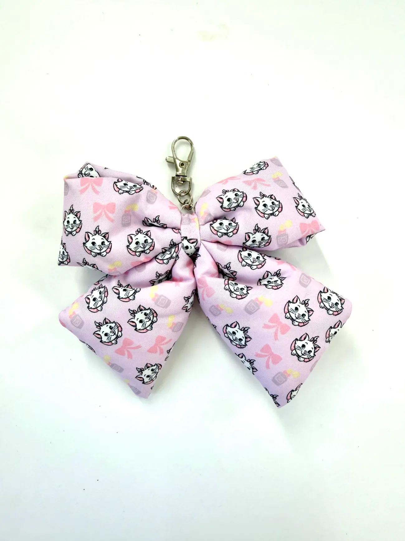 Marie Aristocats Pink Bow Bag Charm
