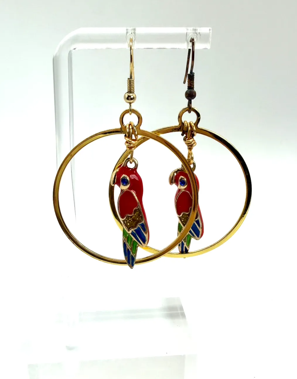 Parrot Tiki Room Dangle Earrings