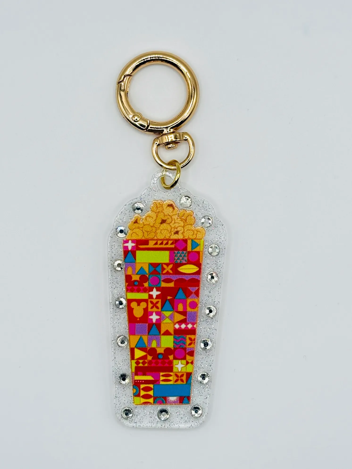 Popcorn Bling Bag Charm - Hidden Mickey Treasures