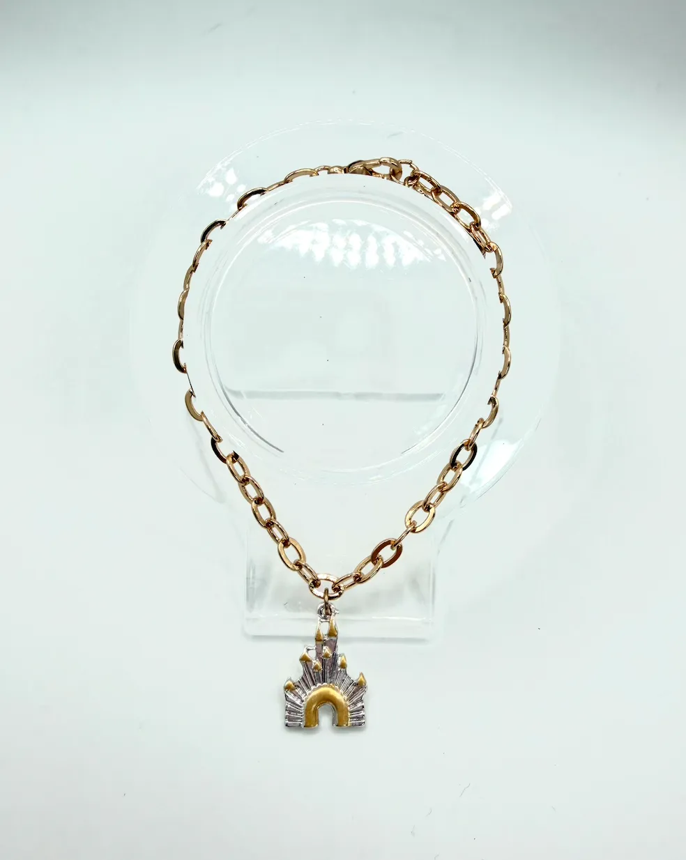 Disney Princess Castle Goldtone Bracelet