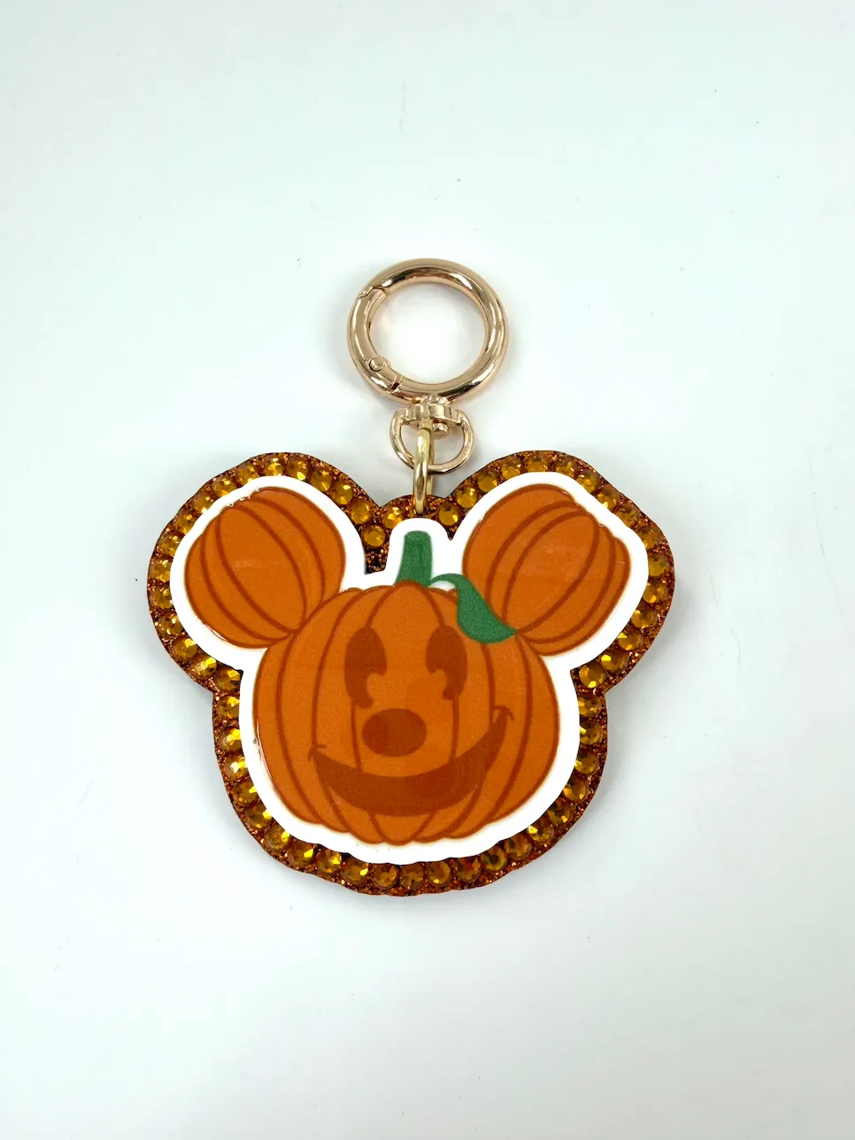 Mickey Pumpkin Halloween Crystal Bag Charm  - Aden & Louise