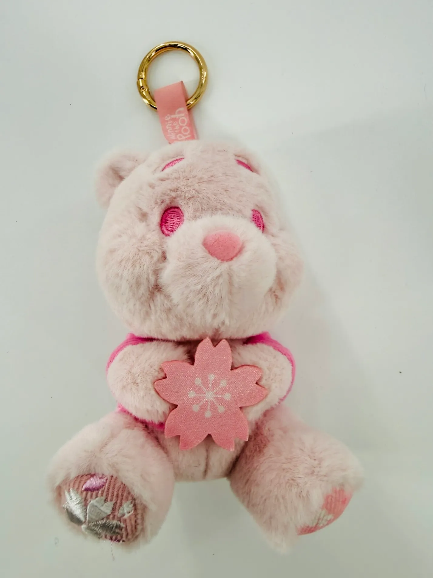Pink Winnie the Pooh "Bloom to Snow" Cosbi Plush Keychain