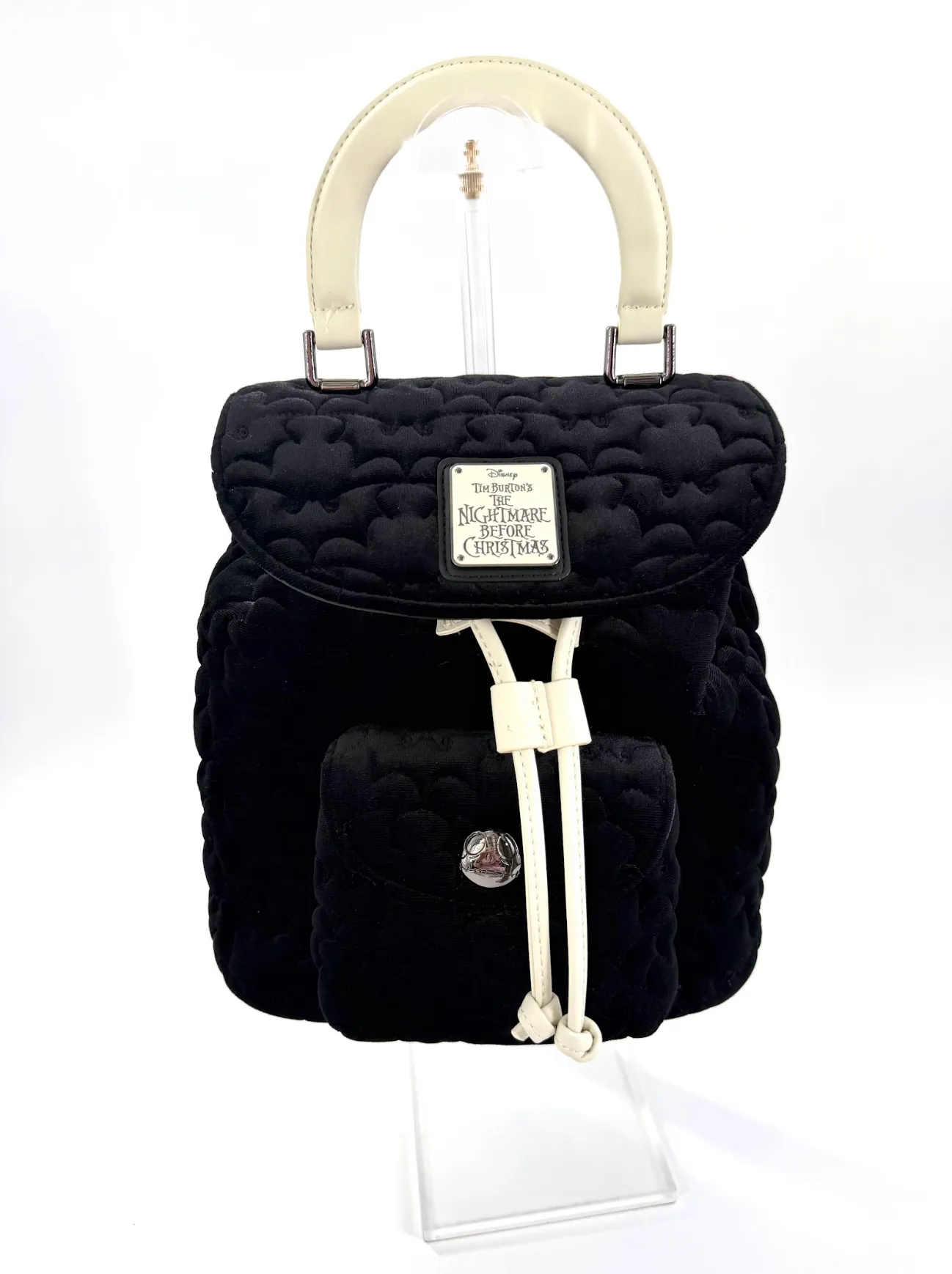 The Nightmare Before Christmas Quilted Bat Mini Backpack (10th Anniversary Edition) - Loungefly