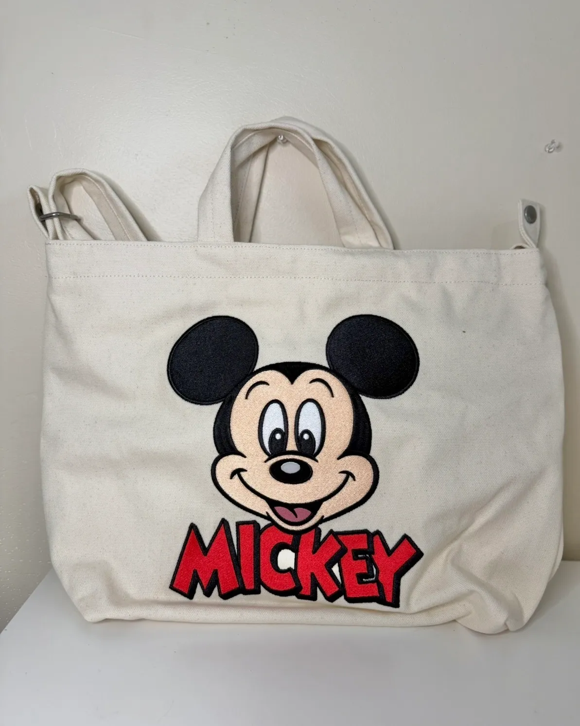 Horizontal Zip Duck Bag, Embroidered Mickey Mouse Club - Baggu