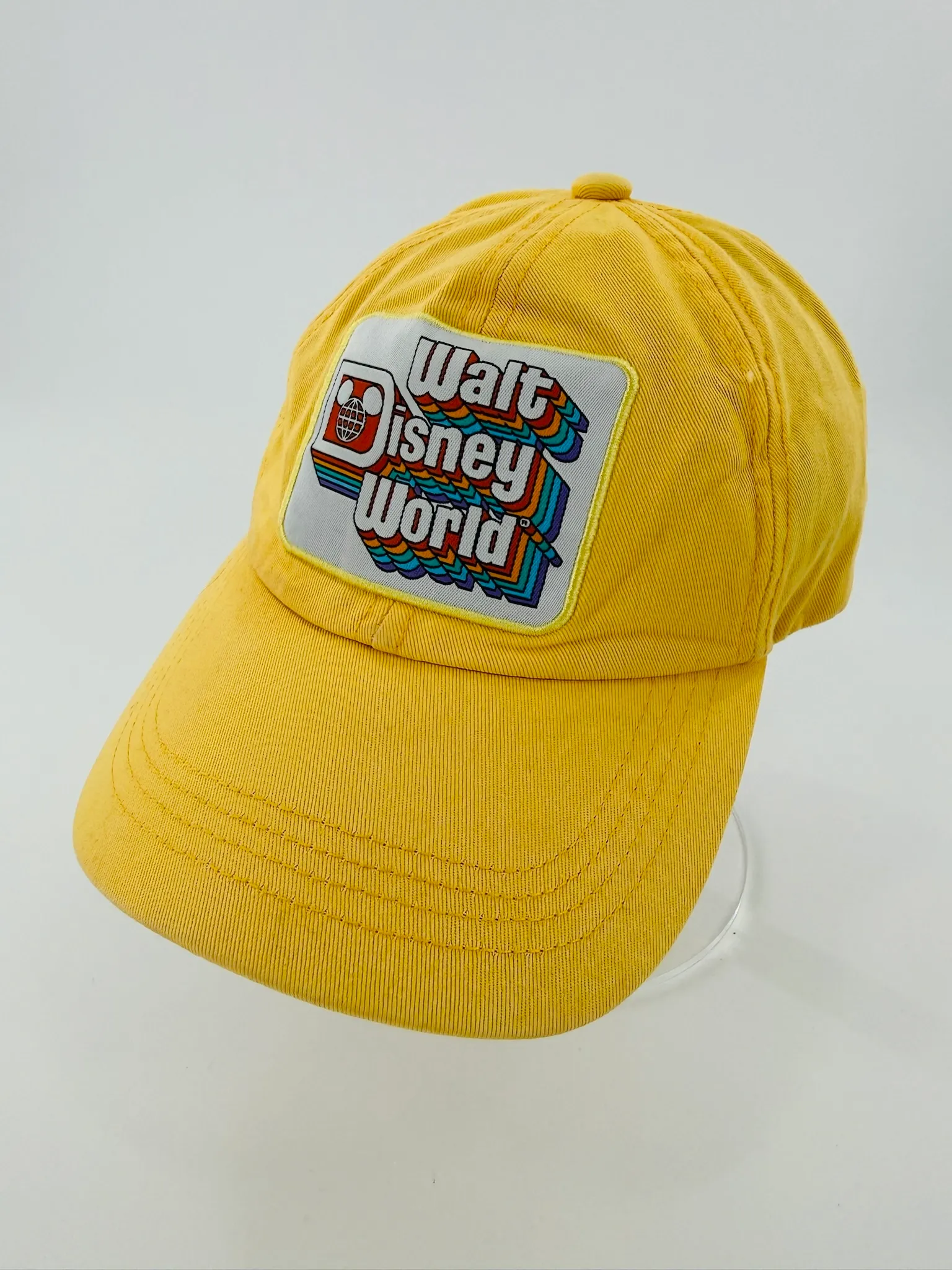 Walt Disney World Cotton Retro Style Yellow Adult Baseball Hat Cap