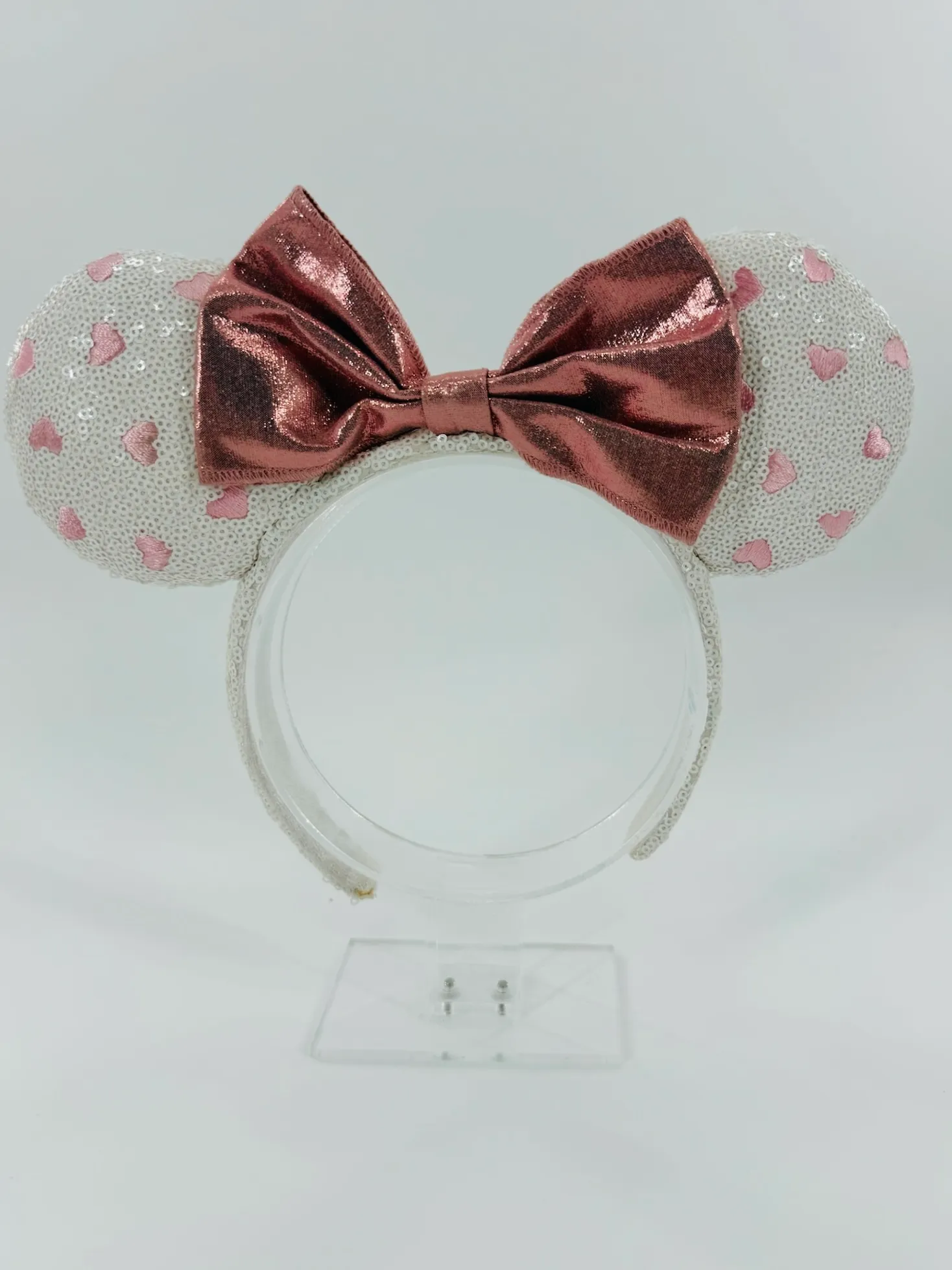 Disney Parks Minnie Mouse Pink Heart Ears Headband