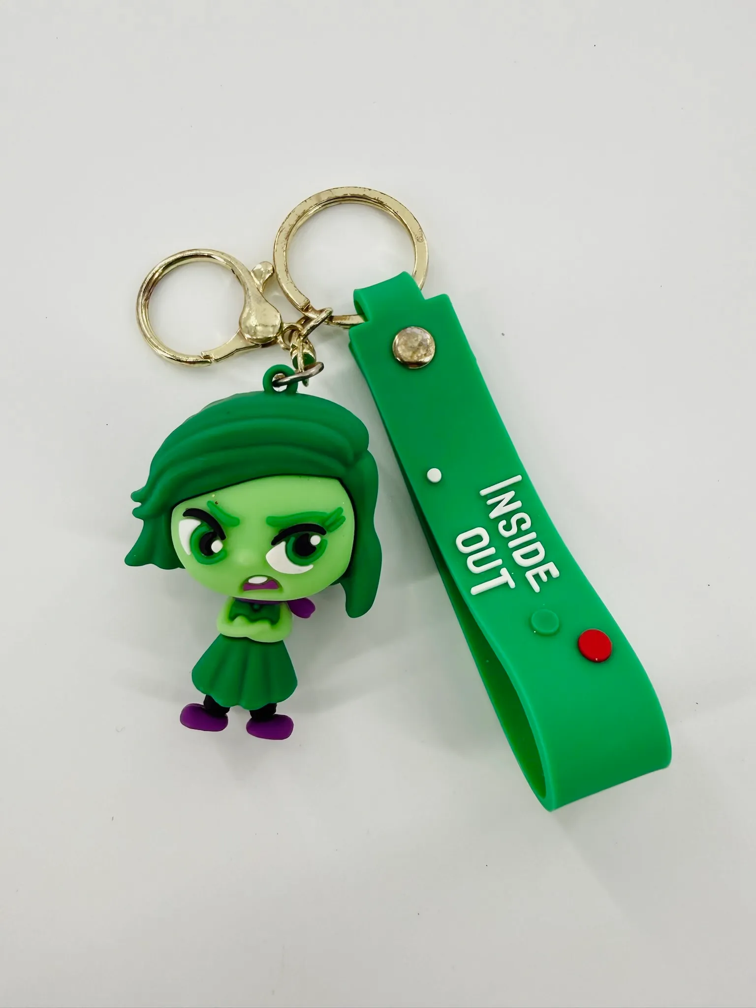 Inside Out Disgust Keychain Wristlet