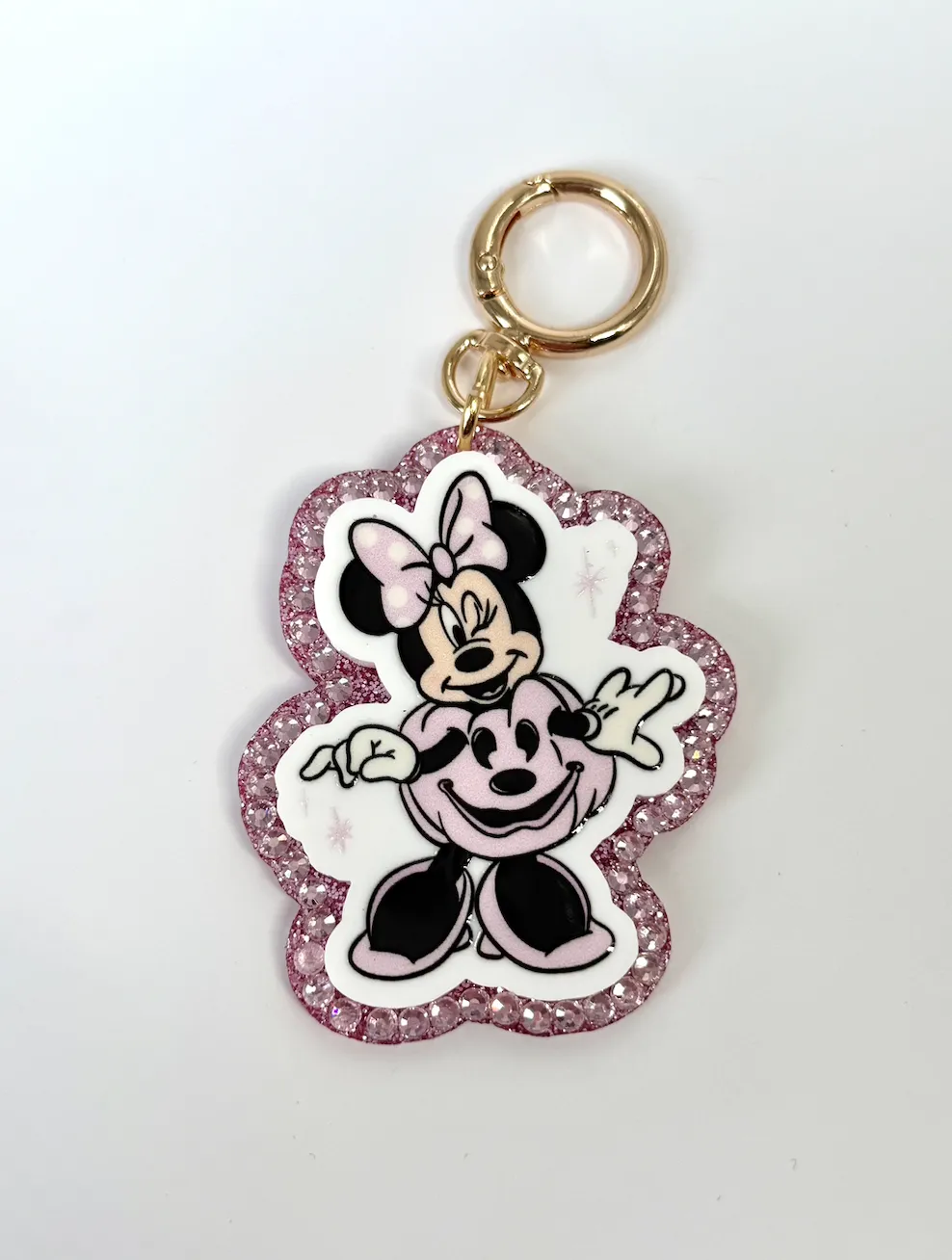 Pink Minnie Pumpkin Halloween Crystal Bag Charm - Aden + Louise